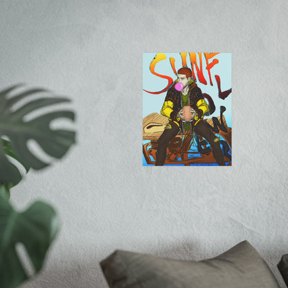 Sunflower Biker-Art Print