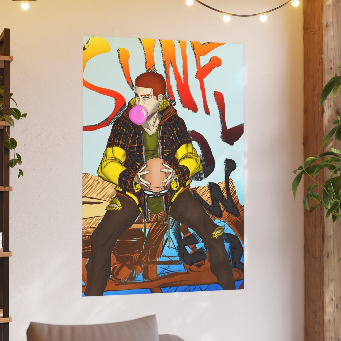 Sunflower Biker-Art Print