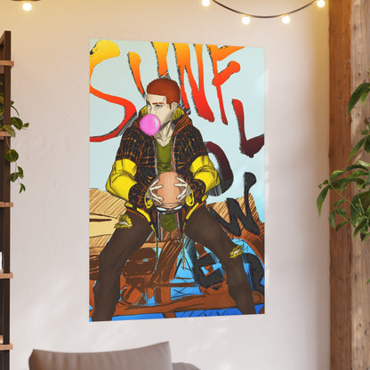 Sunflower Biker-Art Print