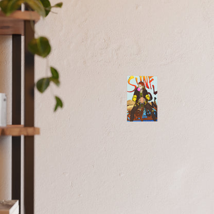 Sunflower Biker-Art Print