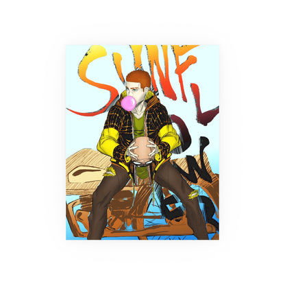 Sunflower Biker-Art Print