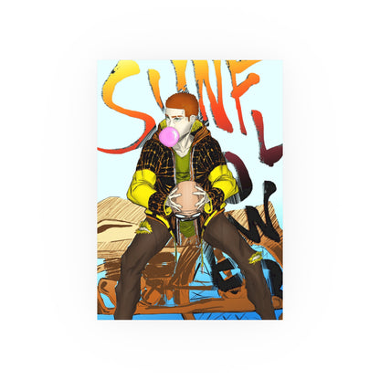 Sunflower Biker-Art Print