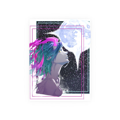 Sea Dragon Girl Amongst The Night Sky - Art Print