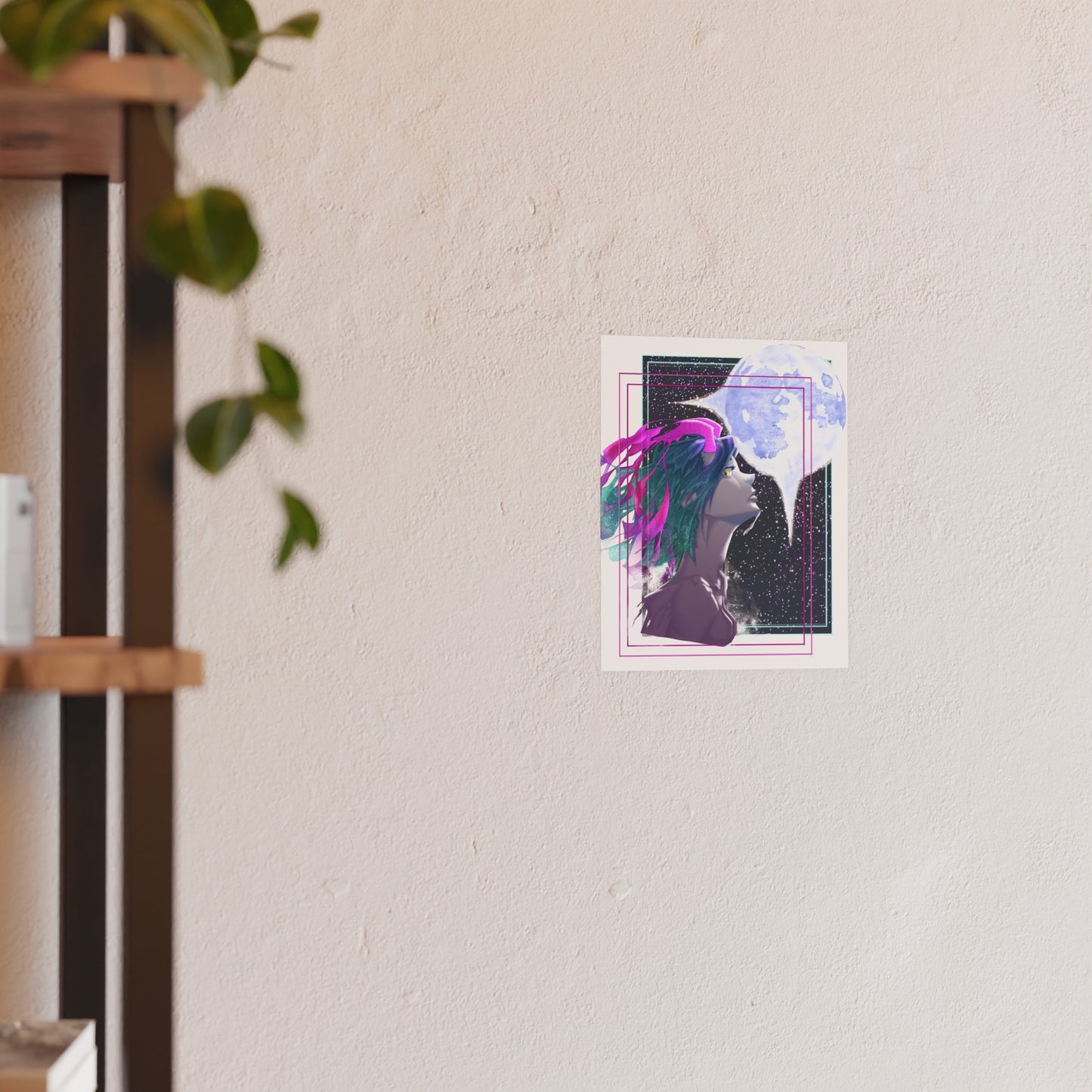 Sea Dragon Girl Amongst The Night Sky - Art Print