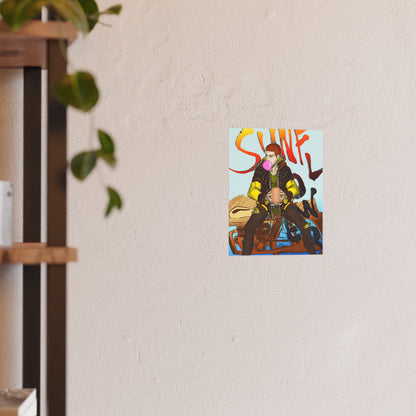 Sunflower Biker-Art Print