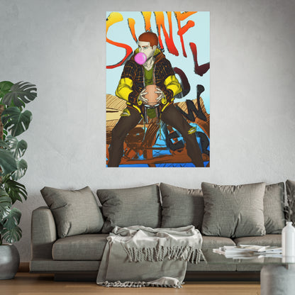 Sunflower Biker-Art Print