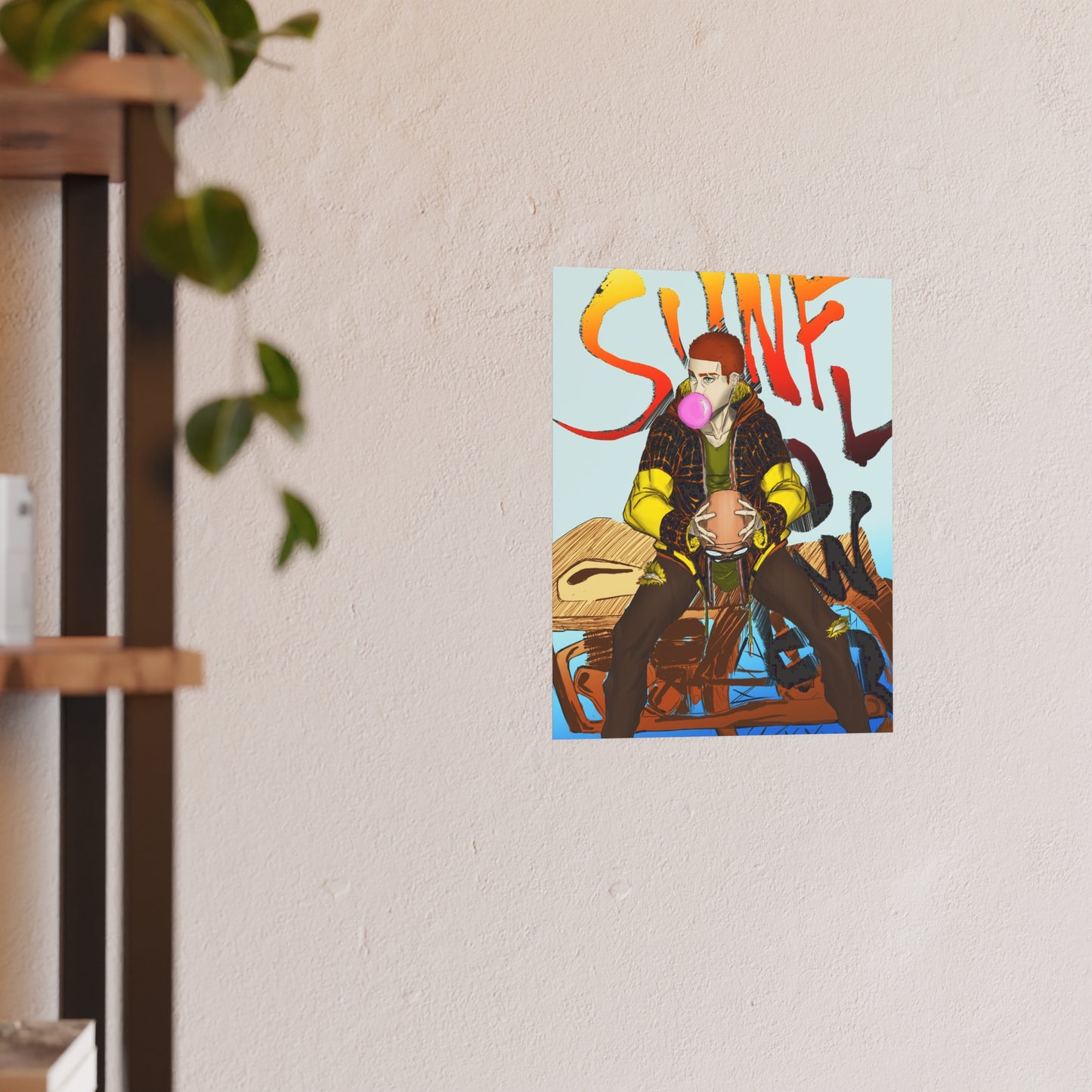 Sunflower Biker-Art Print