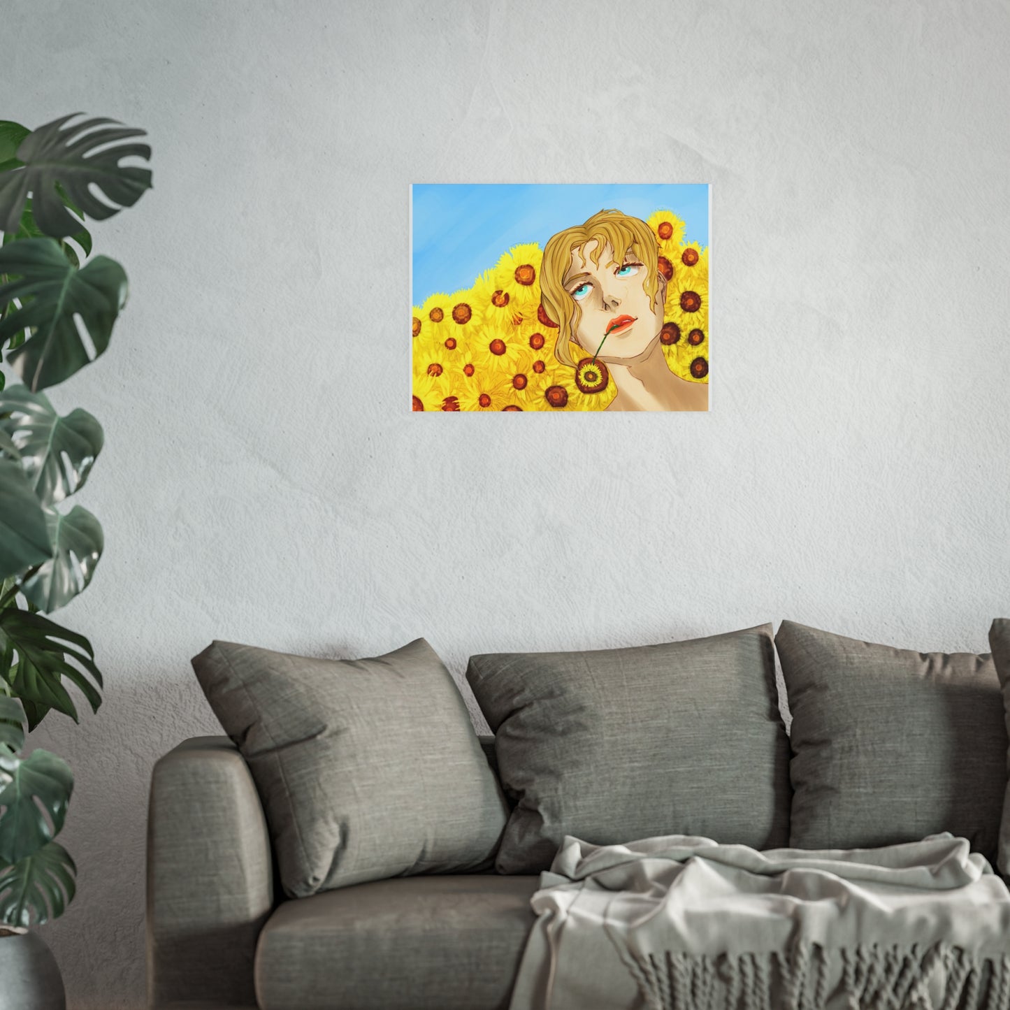 Blonde Sunflower-Art Print