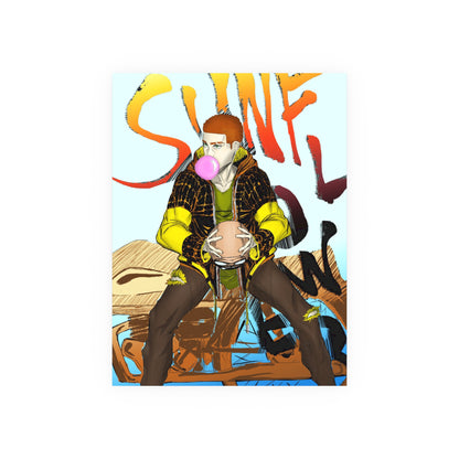 Sunflower Biker-Art Print